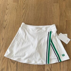 Wilson White Skort with Green and Navy Accents